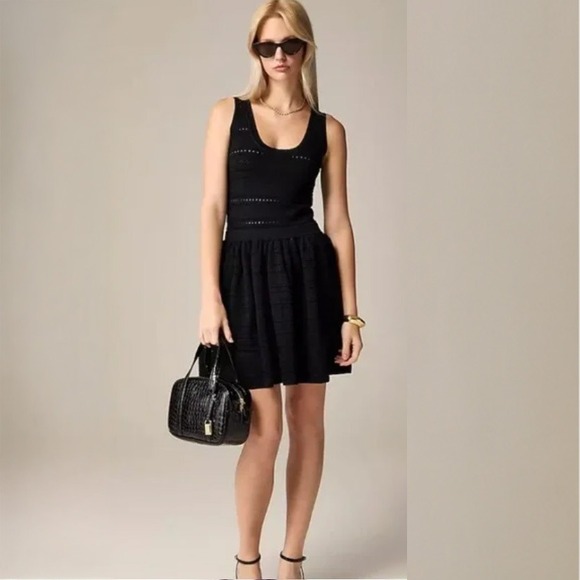 J. Crew Dresses & Skirts - J.Crew Open-Knit Mini Dress Black. Size S CD360